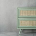 Wooden Cane Nightstand Bedside Table - Image 3