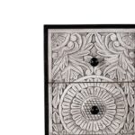 Wooden Rustic Carved Cabinet - Image 4