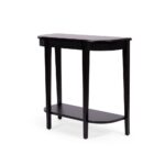 Handcrafted Wooden Black Finish Console Table - Image 2