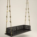 Solid Wood in Pristine White PU with Traditional Silver Finished Brass Chain - Image 2