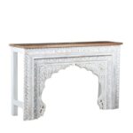 Jodhpuri Wooden Carved Console Table - Image 3