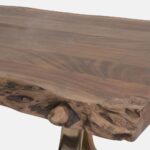 Handcrafted Live Edge Sheesham Wood and Mild Steel - Image 5