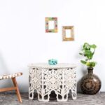Omia Wooden Carved Coffee Table - Image 2
