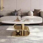 Modern Center Metal Coffee Table - Image 5