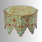 Wooden Handpainted Traditional Coffee Table - Image 2