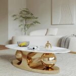 Antique Golden Embrace Coffee Table - Image 4