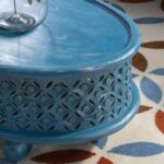 Kara Wooden Carved Coffee Table - Image 2