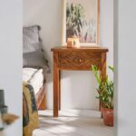 Wooden Eclipse Bedside Table