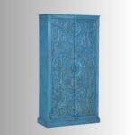 Jodhpuri Wooden Carved Almirah for Storage - Image 3