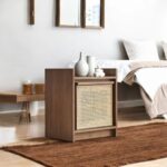Wooden Cane  Bedside Table