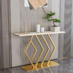 Wooden Artistic Metal Console Table