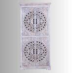 Jodhpuri Wooden Carved Wardrobe - Image 5