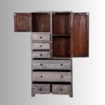 Jodhpuri Wooden Carved Wardrobe in Rustic Look - Image 5