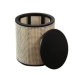 Wooden Modern Cane & Rattan Side Table - Image 3