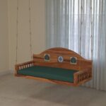 Traditional Antique Tiled Handmade Wooden Swing for Home [Jhula] - Image 2