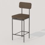 Antique Square Bar Chair - Image 5