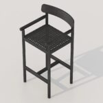 Antique Design Square Barstool - Image 5