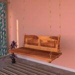 Vintage Soft Touch Upholstery Wooden Swing for Home [Jhula] - Image 2