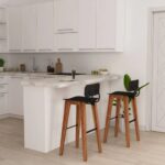Wooden Indian Design Square Barstool