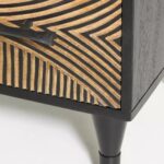 Wooden Izzy Carved Bed Side - Image 4