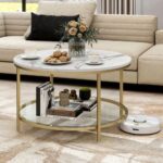 Marble Round Coffee Table Furniture - Image 3