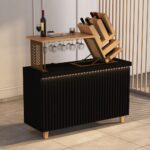 Hand Carved Antique Mango Wood Bar Unit - Image 8