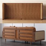 Cane & Wooden Frame Sofa Cum Bed - Image 2