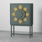 Wooden Artistic Modern Mango Wood Bar Cabinet - Image 5