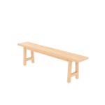 Simple Plain Natural Brown Finished Handmade Wooden Bench - Image 5