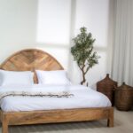 Damian Solid Mango Wood Bed - Image 3