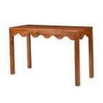 Handcrafted Wooden Natural Finish Console Table - Image 2