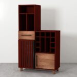 Wooden Artistic Mango Wood Bar Cabinet