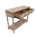 Handcarved Console table With Storage Table - Image 6