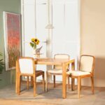 Wooden Set  4 seater dining table with chairs - Image 3