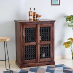 Wooden  Sheesham Wood Bar Cabinet - Image 12