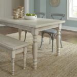 Wooden Furniture Original Solid Wood Dining Table, Off-White - Image 2