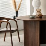 Handmade Round Walnut Dining Table round dining table - Image 6