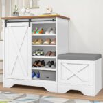 Shoe Cabinet with Sliding Door & Shoe Bench - Image 2
