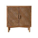 Handcrafted Accent Cabinet with Wood Handles - Image 2