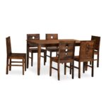 Wooden Artisitic Solid Wood 6 Seater Dining Set - Image 2