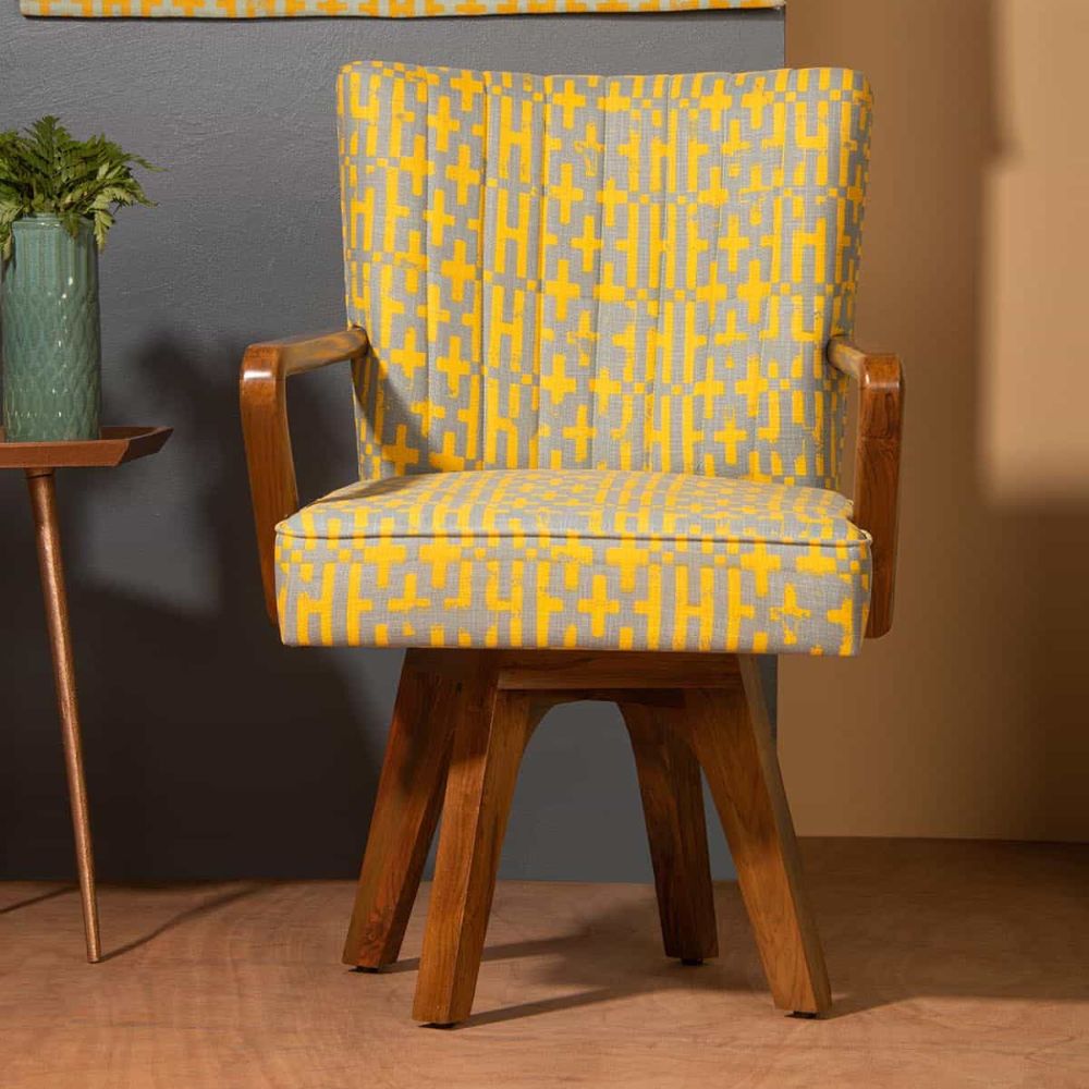 2-33-3.jpg Wooden Artistic Teak Wood Study Chair - Image 1