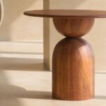 Handcrafted Wooden Design End Table - Image 3
