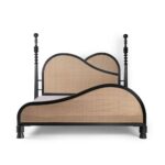 Solid Mango Cane bed with natural finish - Image 2
