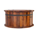 Solid wood coffee table in natural finish - Image 2