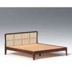 Handcrafted Wooden Headboard Cane Bed - Image 2