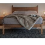 Wooden Artistic Daiki Walnut Wood Bed - Image 5