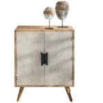 Wooden Curved Mango Wood Door Sideboard for Living Room Furniture - Image 2