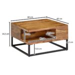 Handmade Coffee Table With Metal Leg - Image 7