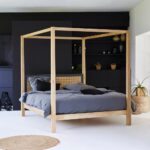 Solid Wood Rattan 4 Poster Bed - Image 2