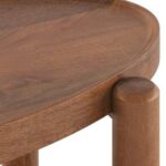 Wooden Side Table Teak Finish - Image 4